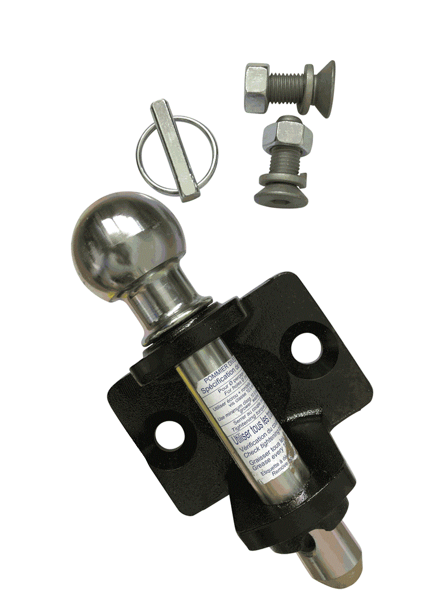 CHAPE MIXTE 2 TROUS ENTRAXE 90 1.5T SUR BOULE 3.5T SUR AXE (AVEC VIS)