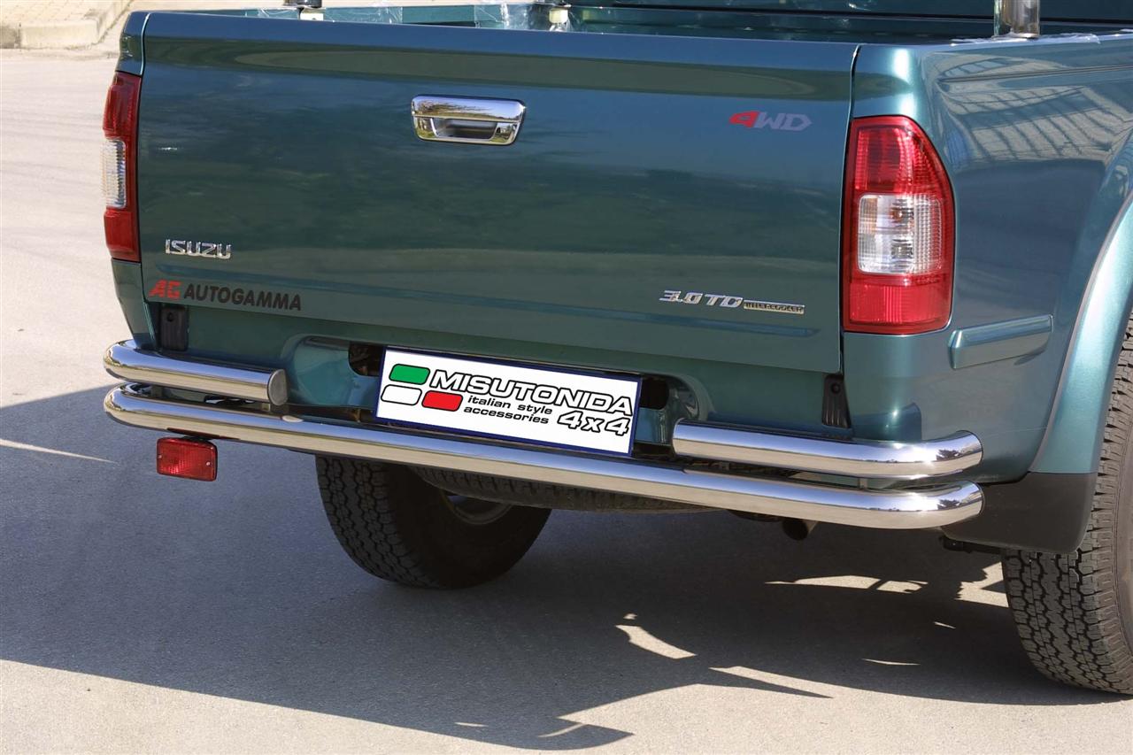 PARE CHOC ARRIERE DOUBLE TUBES INOX DIAMETRE 63 ISUZU D-MAX 2003/2011