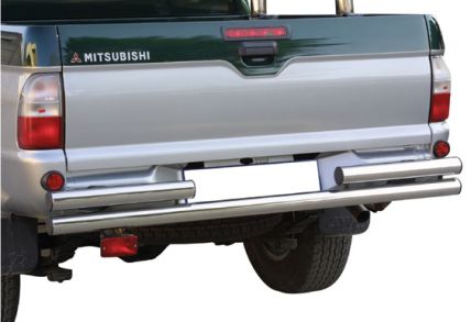Pare Choc Arriere Double Tubes Inox Ø63 Mitsubishi L200 1997/2005