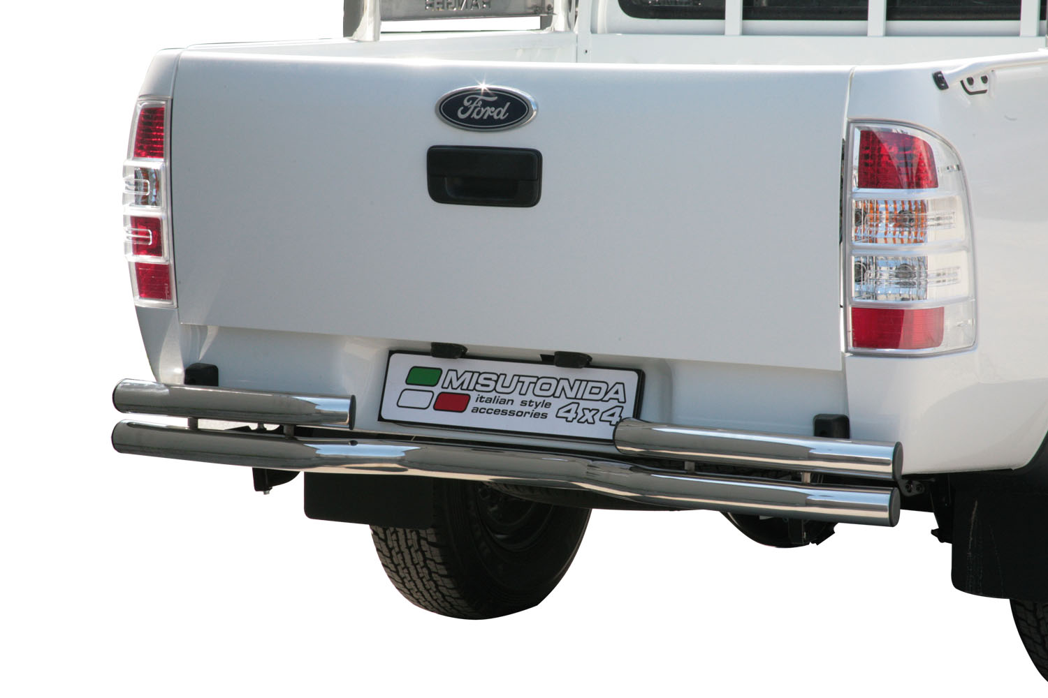 PARE CHOC ARRIERE DOUBLE TUBES INOX Ø 63 FORD RANGER 09/11 COMP ATTELAGE