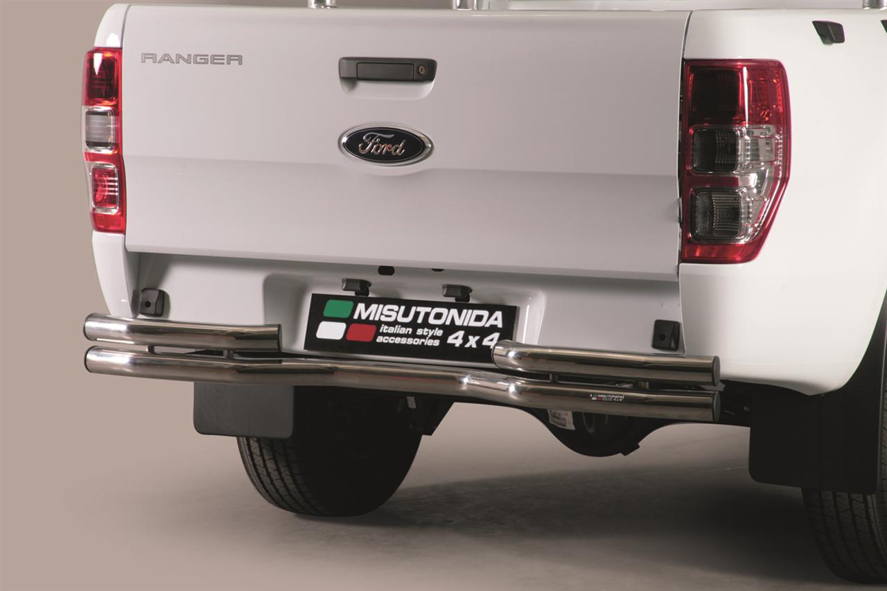 PARE CHOC ARRIERE DOUBLE TUBE INOX Ø 63 FORD RANGER 2012/2023 