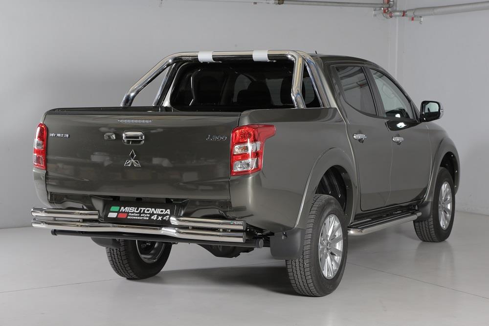 PARE CHOC ARRIERE DOUBLE TUBES INOX Ø 63 MITSUBISHI L200 2016+