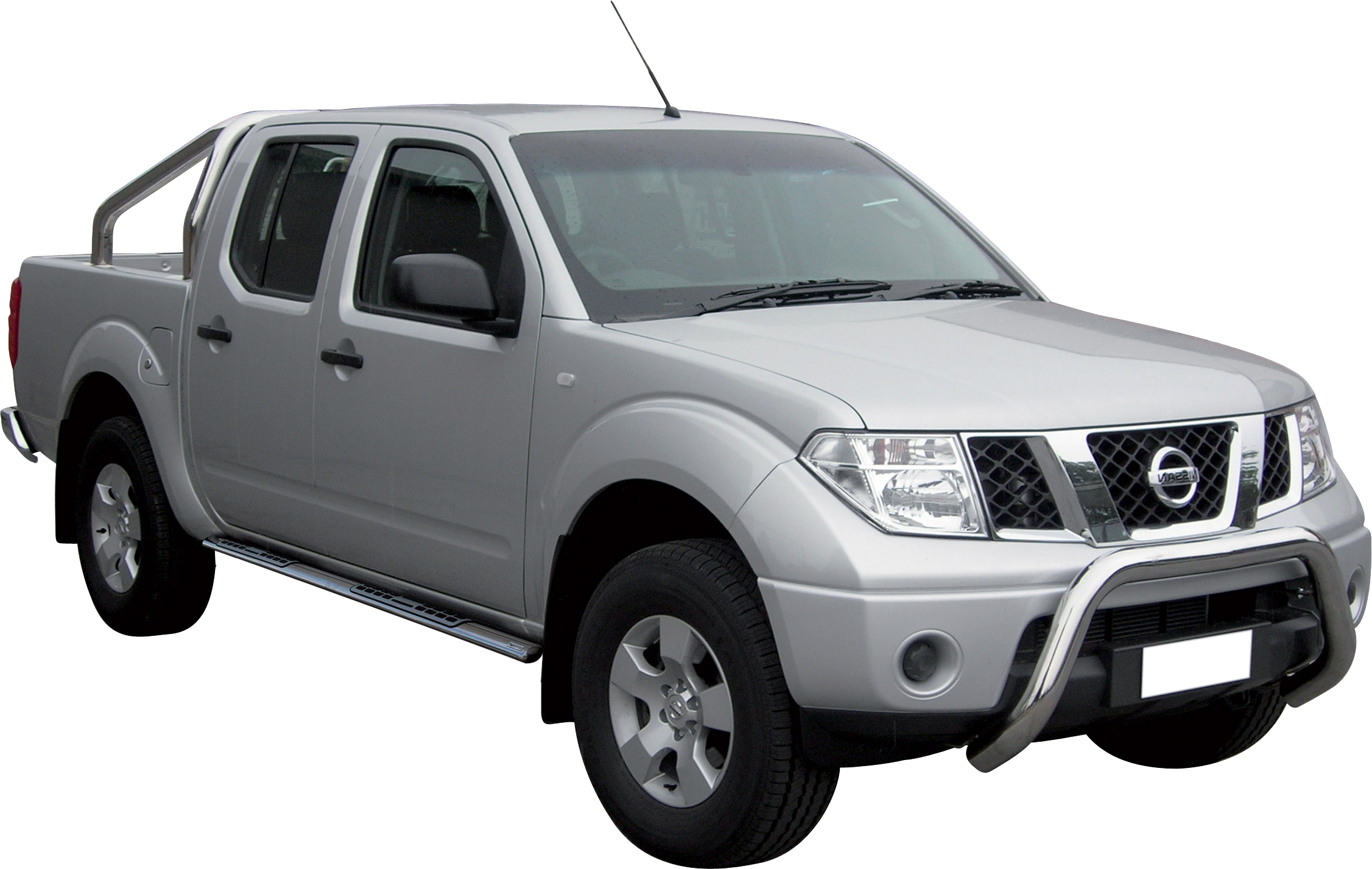 TUBES MARCHE PIEDS OVALE INOX  DESIGN NISSAN NAVARA D40 2005+ DOUBLE CAB 