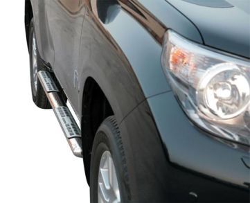 TUBES MARCHE PIEDS OVALE INOX DESIGN TOYOTA LC150 5 PORTES 2009+