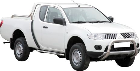 TUBES MARCHE PIEDS OVALE INOX DESIGN MITSUBISHI L200  2010/2014 CLUB CAB 