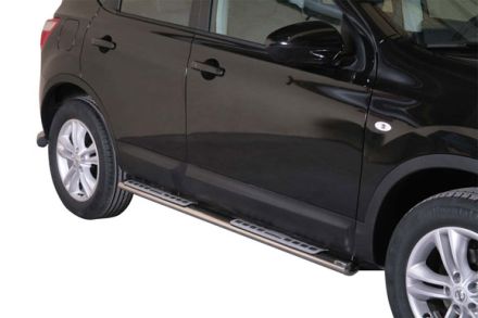 TUBES MARCHE PIEDS OVALE INOX DESIGN NISSAN QASQHAI 2010/2013