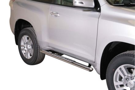 TUBES MARCHE PIEDS OVALE INOX DESIGN TOYOTA LC155 3 PORTES 2009+