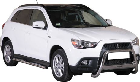TUBES MARCHE PIEDS OVALE INOX DESIGN MITSUBISHI ASX 2010/2016 ET 2017+