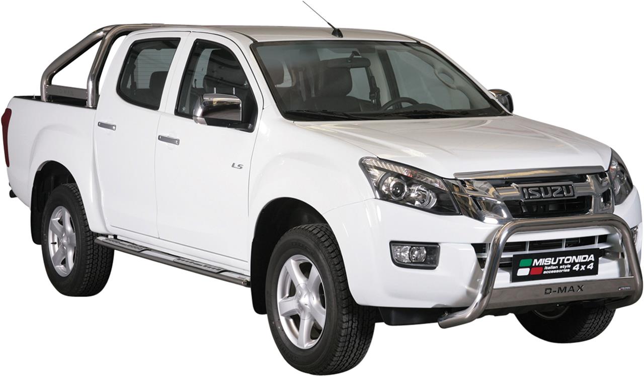 TUBES MARCHE PIEDS OVALE INOX DESIGN ISUZU D-MAX 2012/2020 CREW CAB