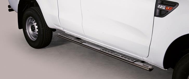 TUBES MARCHE PIEDS OVALE INOX FORD RANGER 2012/2022 / 2023+ SUPER CAB
