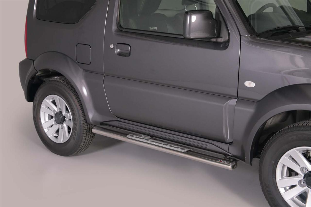 TUBES MARCHE PIEDS OVALE INOX DESIGN SUZUKI JIMNY 2012/2018