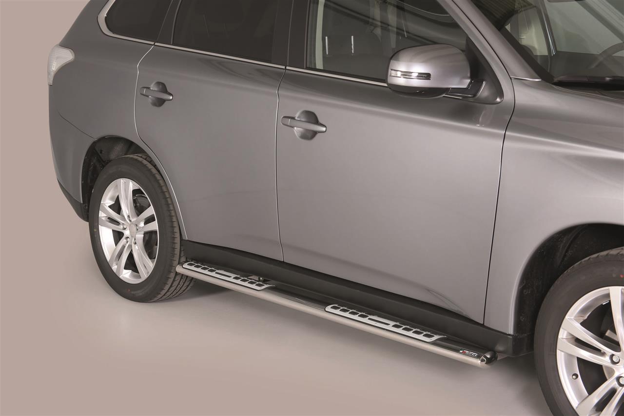 TUBES MARCHE PIEDS OVALE INOX DESIGN MITSUBISHI OUTLANDER 2013+/2015+/2020+