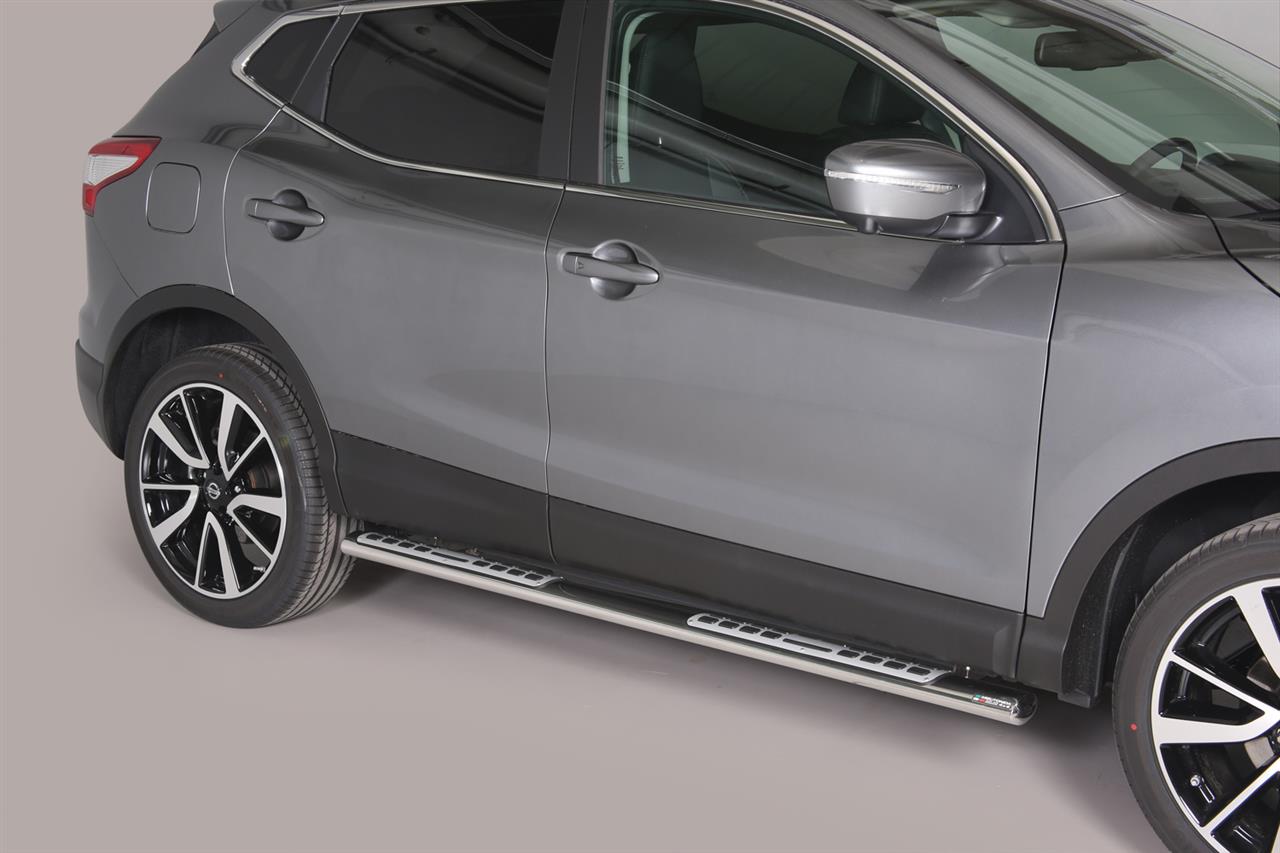 TUBES MARCHE PIEDS OVALE INOX DESIGN NISSAN QASQHAI 5P 2014+
