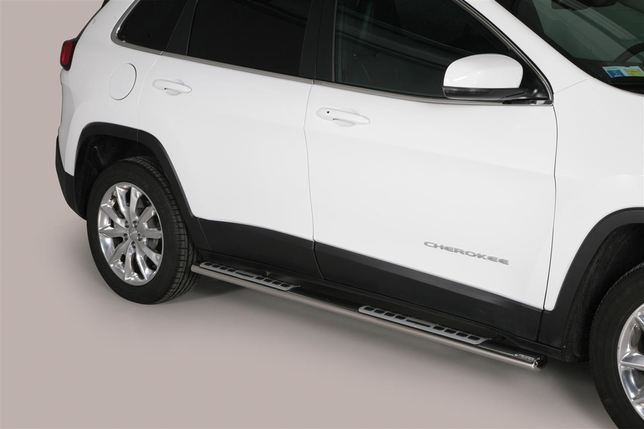 TUBES MARCHE PIEDS OVALE INOX DESIGN JEEP CHEROKEE 2014+