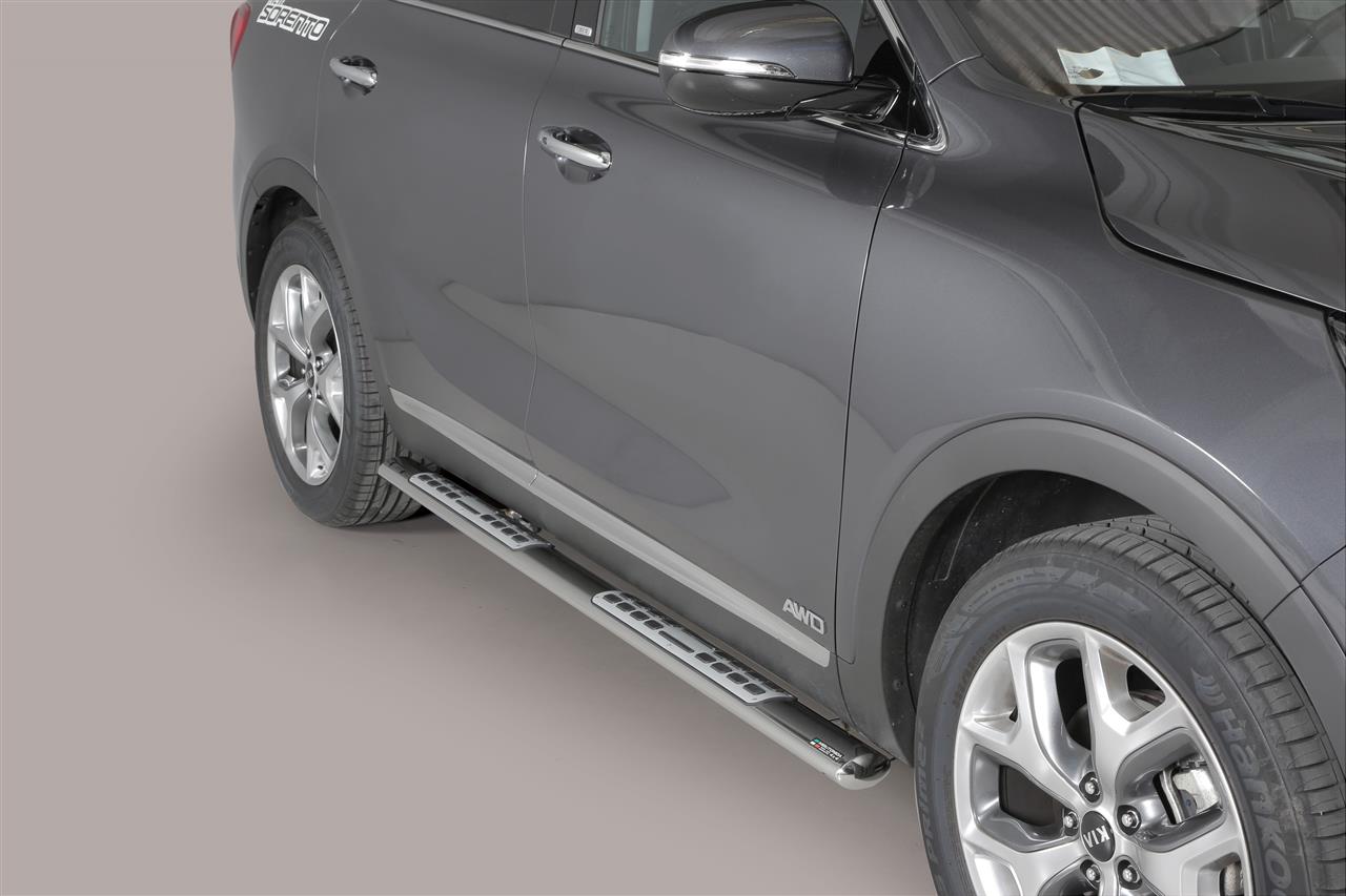 TUBES MARCHE PIEDS OVALE INOX DESIGN KIA SORENTO 2015/2018