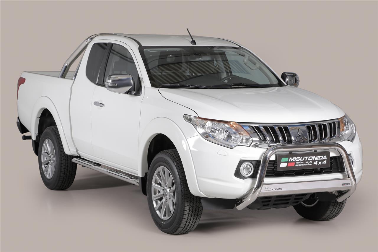TUBES MARCHE PIEDS OVALE INOX DESIGN MITSUBISHI L200 / FIAT FULLBACK 2016+ CLUB CAB
