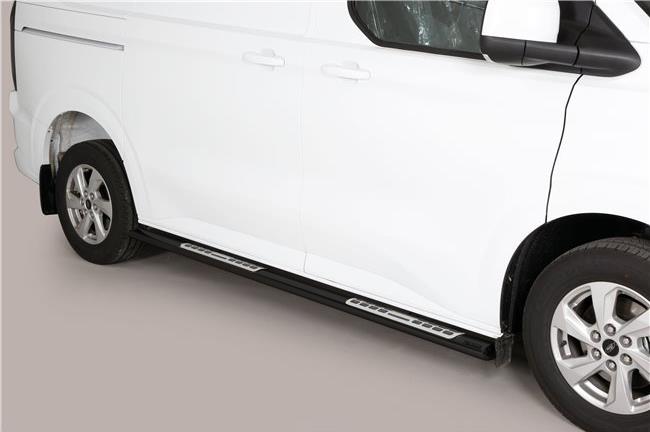 TUBES MARCHE PIEDS OVALE NOIR DESIGN FORD TRANSIT CUSTOM 01.2024+ L1