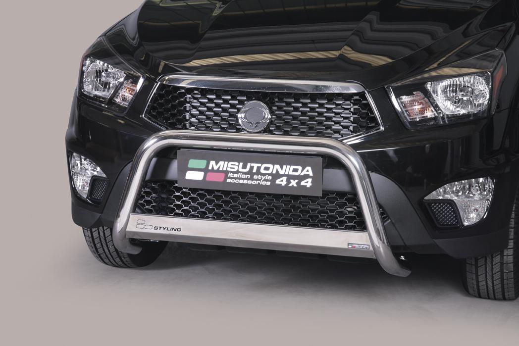MEDIUM BAR INOX Ø 63 SSANGYONG ACTYON SPORT 2012+ CE