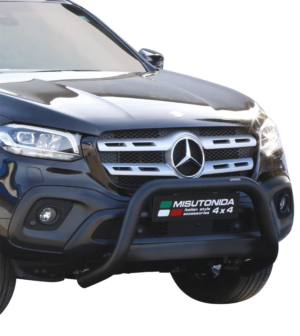 MEDIUM BAR INOX Ø 63 MERCEDES X CLASS 2017+ CE THERMOLAQUE NOIR