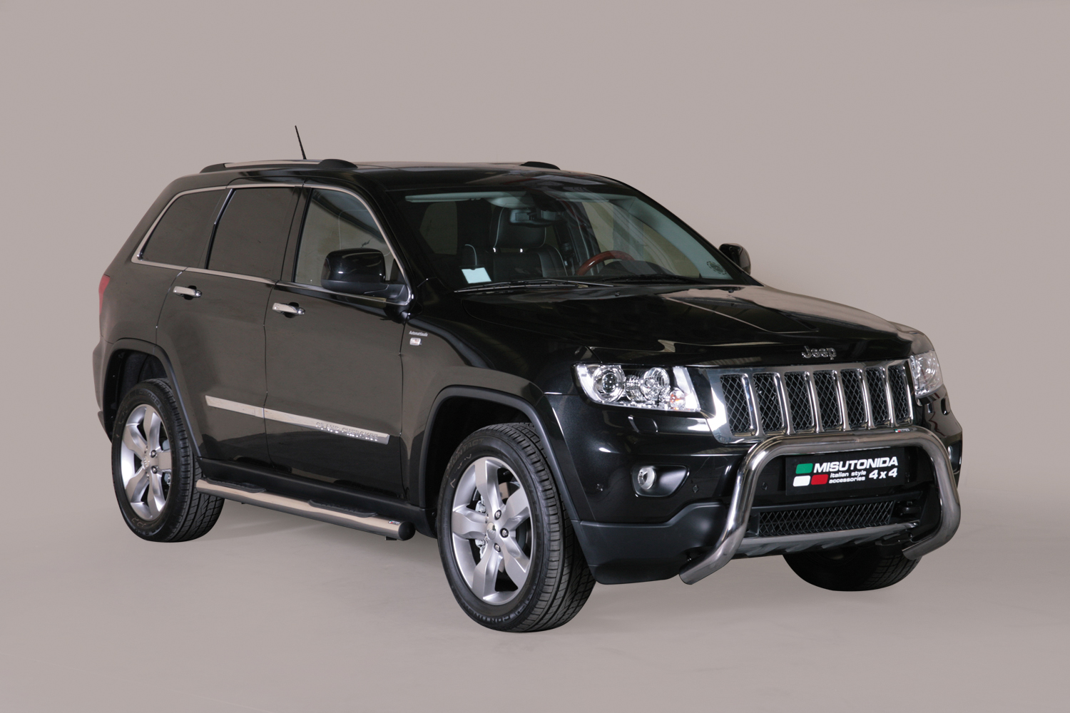 SUPER BAR INOX Ø 76 JEEP GRAND CHEROKEE 2011+ COMPATIBLE AVEC CAPTEURS
