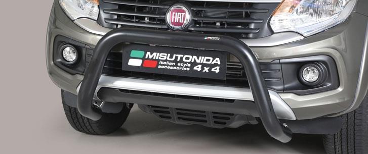 SUPER BAR INOX NOIR Ø 76 FIAT FULLBACK 2016+ CE THERMOLAQUE NOIR 