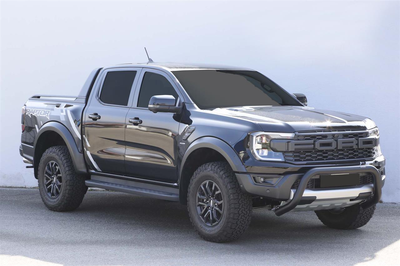SUPER BAR INOX Ø 76 FORD RANGER RAPTOR 2023+ CE - THERMOLAQUE NOIR 