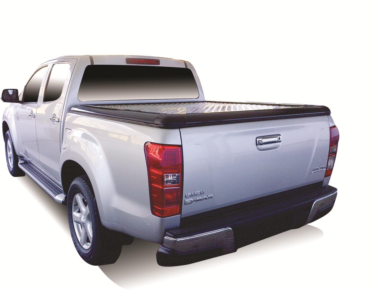 TONNEAU COVER ALU ISUZU D-MAX 2012+ SPACE CAB Checker plate
