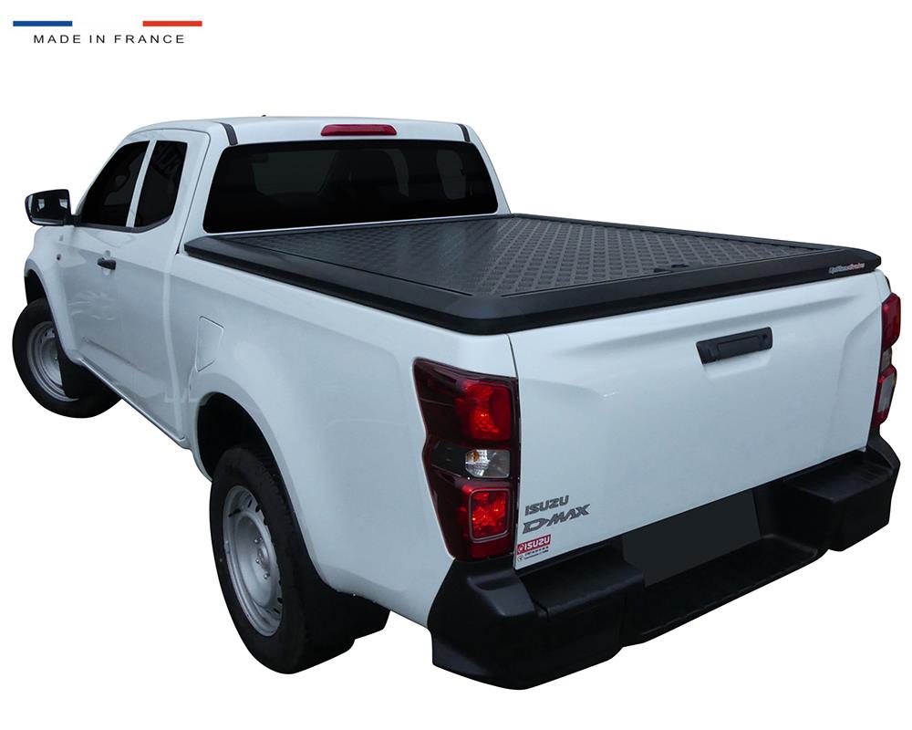 TONNEAU COVER ALU V2 ISUZU D-MAX 2020+ SPACE CAB - THERMOLAQUE NOIR
