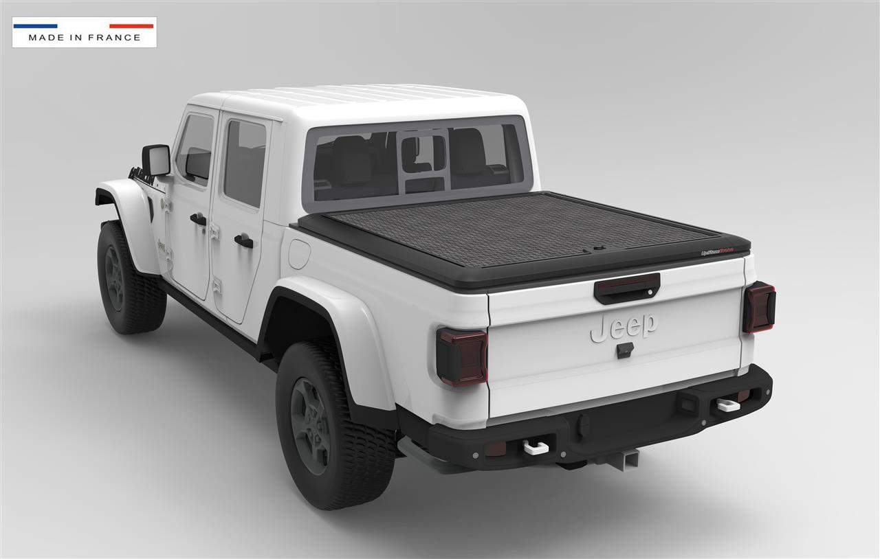 TONNEAU COVER ALU V2 JEEP GLADIATOR - THERMOLAQUE NOIR