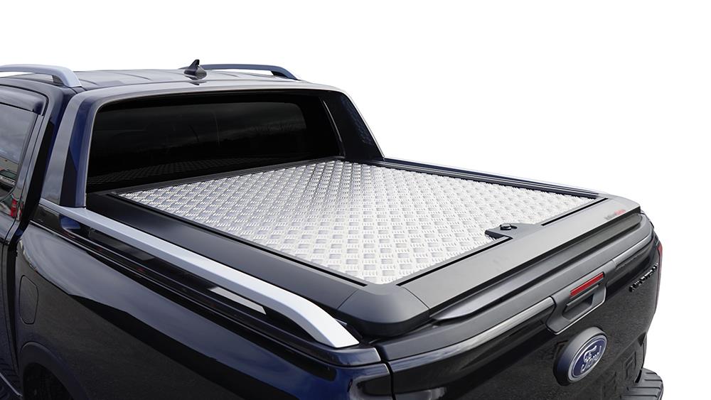 TONNEAU COVER ALUMINIUM RANGER 23+ DOUBLE CABINE COMPATIBLE ROLL BAR WILDTRACK A PEINDRE