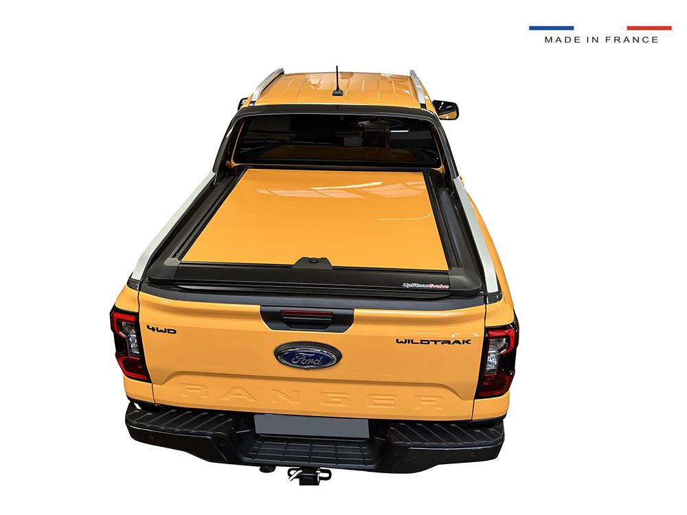 TONNEAU COVER ALUMINIUM RANGER 23+ SUPER CABINE COMPATIBLE ROLL BAR WILDTRACK A PEINDRE