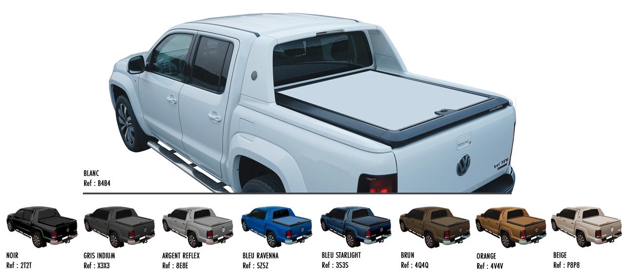Tonneau Coveralu V2 Volkswagen Amarok V6 Double Cabine - Bleu 3S3S