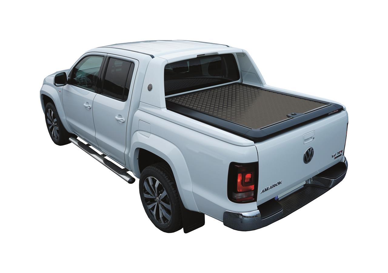 TONNEAU COVER ALU V2 VOLKSWAGEN AMAROK V6 DOUBLE CAB THERMOLAQUE NOIR