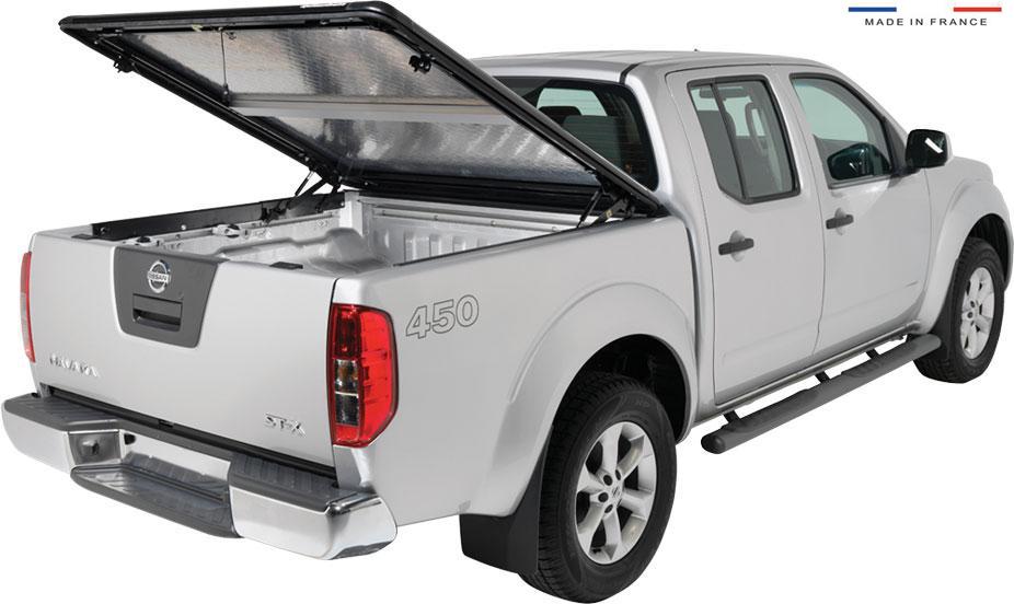 TONNEAU COVER ALU V2 NOIR NISSAN NAVARA C-CHANEL 05/15 KING CAB 