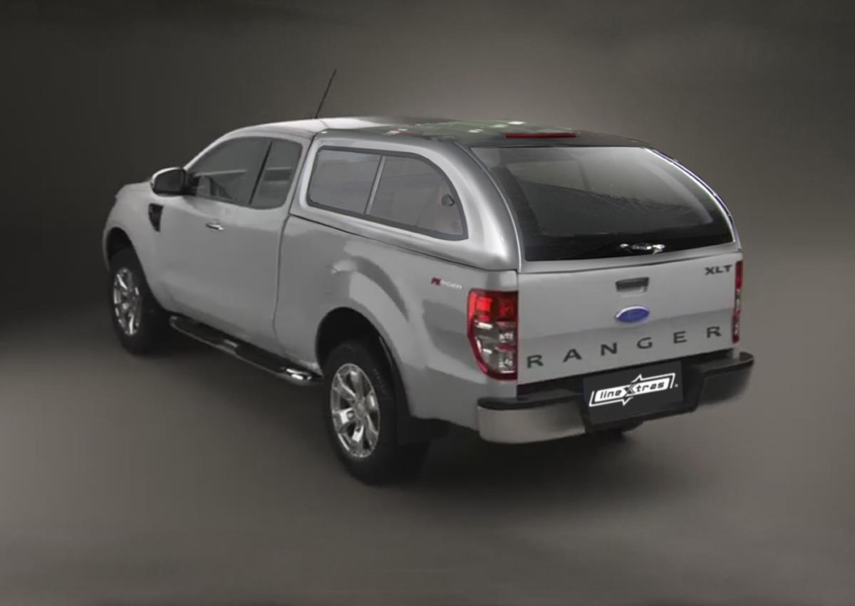 HARD TOP FB FORD RANGER 2012/2023 DOUBLE CAB AVEC VITRES LATERALES COULISSANTES - GRIS 30B