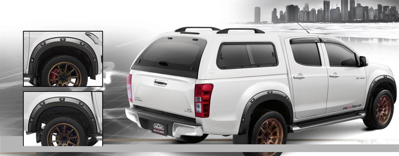 Elargisseurs D’Ailes Abs Noir Satin Vis  Apparentes Isuzu Crew Cab 2017+