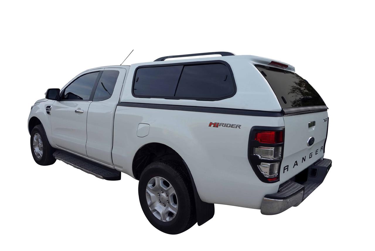 HARD TOP SLINE FORD RANGER 2012/2022 - SUPER CAB - AVEC VITRES LATERALES COULISSANTES - NOIR JAYC