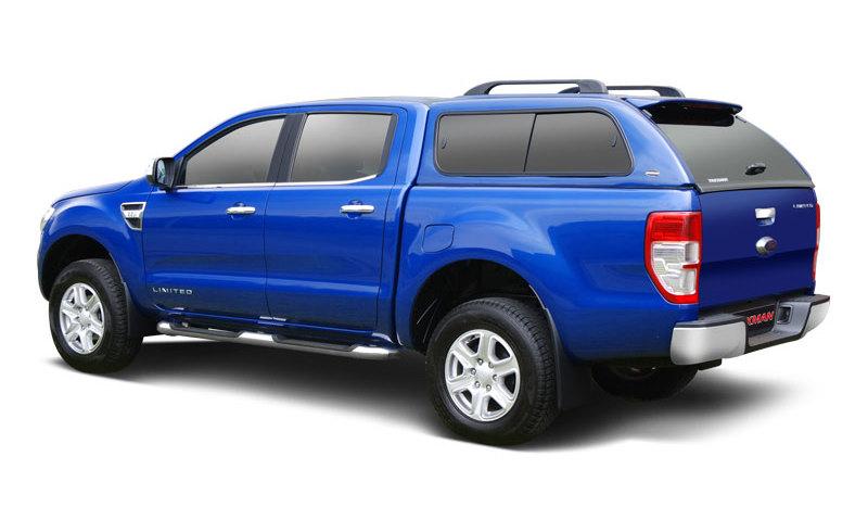 HARD TOP SLINE FORD RANGER 2012/2022 - SUPER CAB - AVEC VITRES LATERALES COULISSANTES - BLEU 3CV