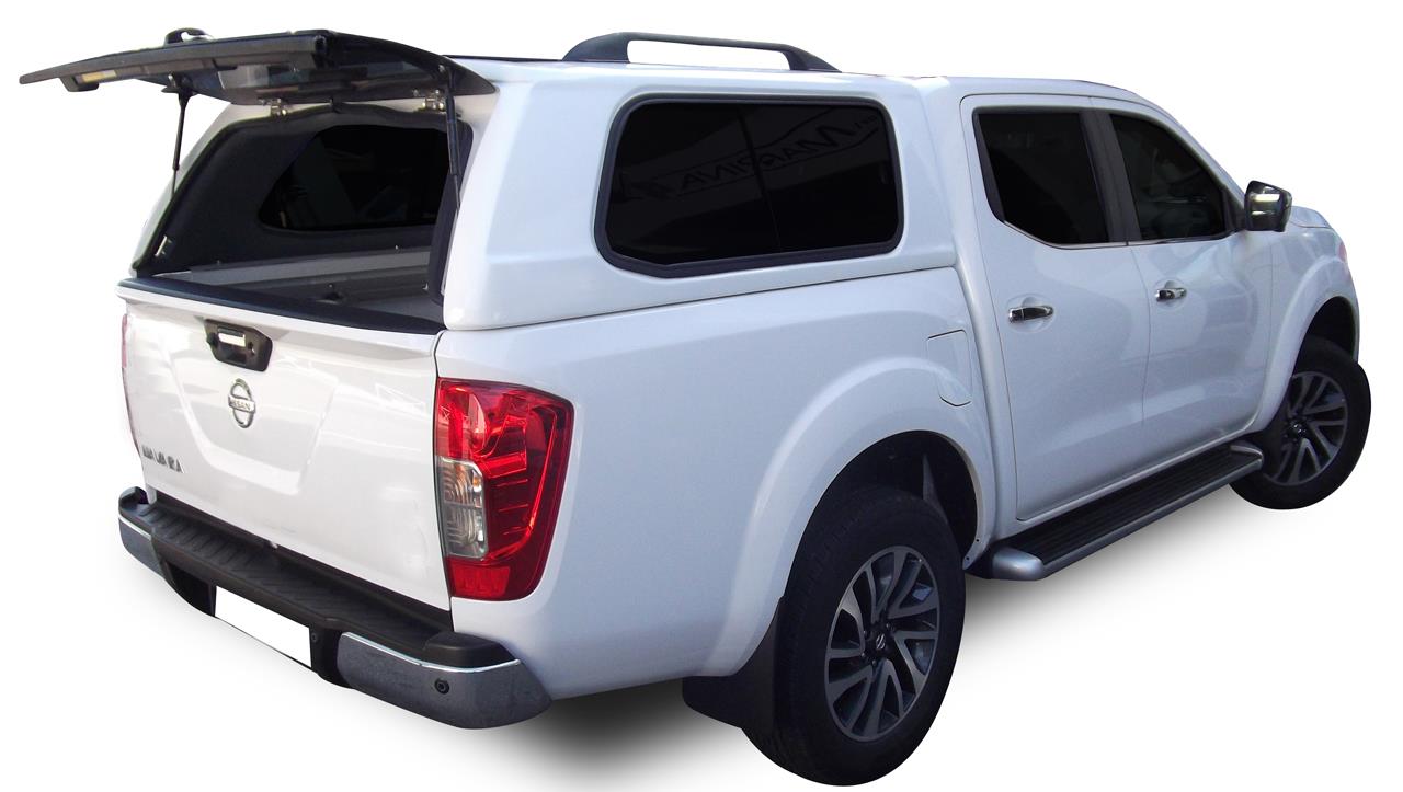 HARD TOP SLINE V2 NISSAN NP300 2016+ DOUBLE CAB - AVEC VITRES LATERALES COULISSANTES - BLANC QM1