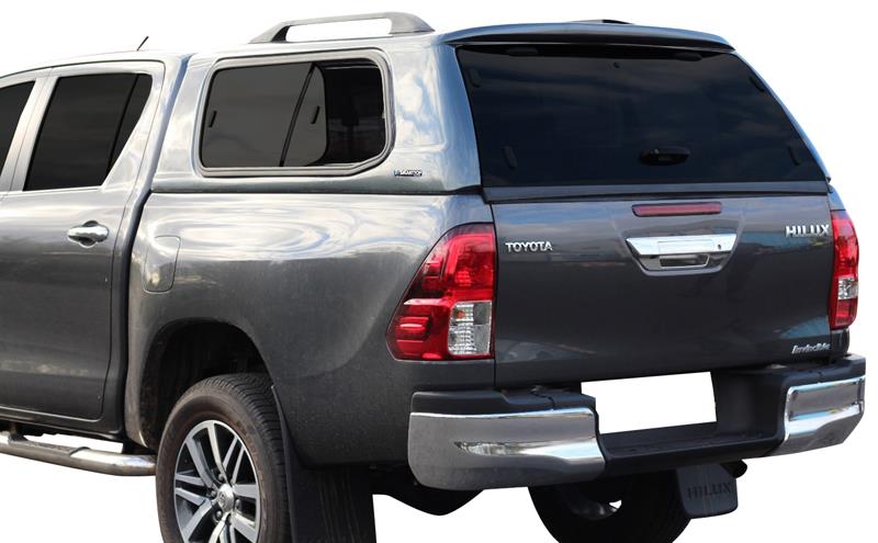 HARD TOP SLINE GLS TOYOTA HILUX 2016+ DOUBLE CAB - AVEC VITRES LATERALES COULISSANTES - GRIS 1E7 