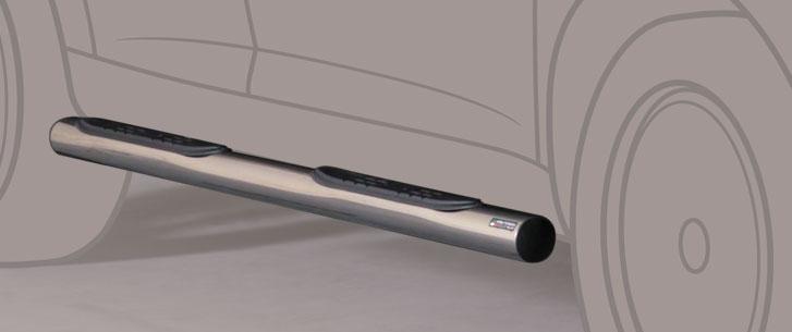 Tubes Marche Pieds Inox Ø76 Mitsubishi Pajero 2000/06 5 Portes Glx