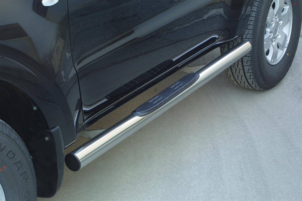 TUBES MARCHE PIEDS INOX Ø 76 MITSUBISHI PAJERO 2.5/3.2 GL/GLX 3P -06
