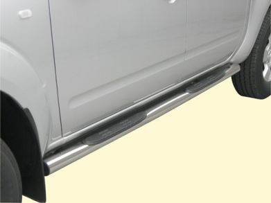 TUBES MARCHE PIEDS INOX Ø 76 NISSAN NAVARA 2005+ DBL CAB