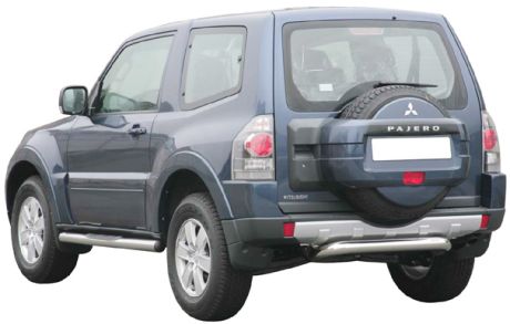 TUBES MARCHE PIEDS INOX Ø 76 MITSUBISHI PAJERO DID 2007+ 3 PORTES