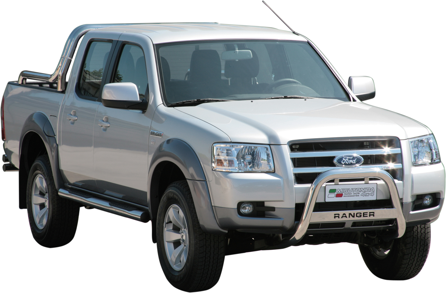 Tubes Marche Pieds Inox Ø76 Ford Ranger 2006/2009 Double Cab