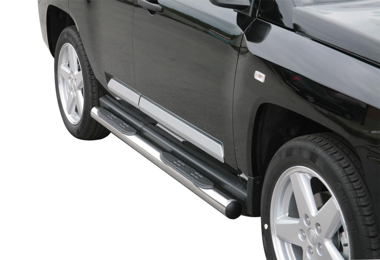 Tubes Marche Pieds Inox Ø76 Jeep Compass 2007/2010
