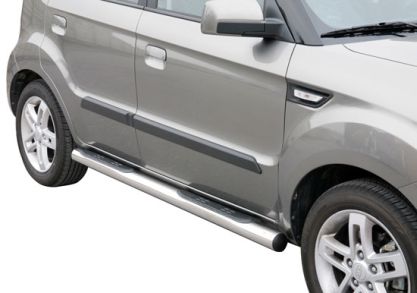 Tubes Marche Pieds Inox Ø76 Kia Soul 2009+