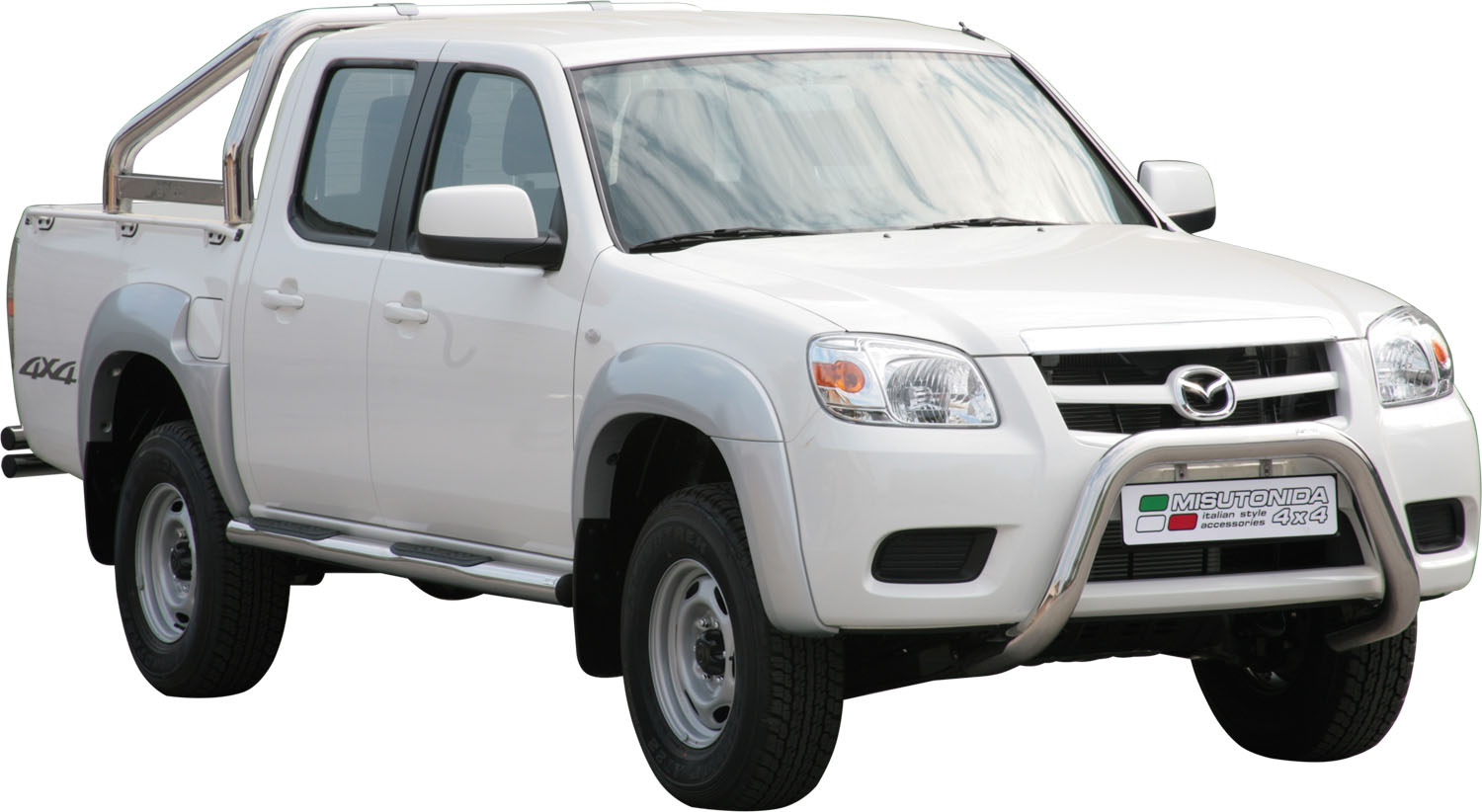 Tubes Marche Pieds Inox Ø76 Mazda Bt 50 2009/2011 Double Cab