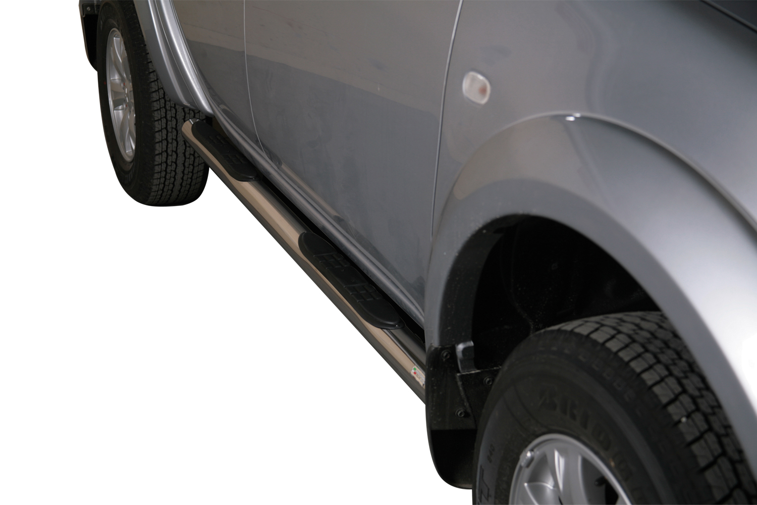 TUBES MARCHE PIEDS INOX Ø 76 MITSUBISHI L200 DOUBLE CAB 2010/2014