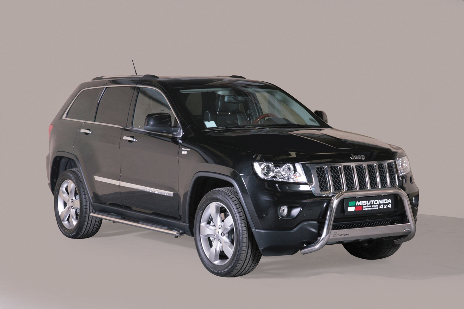 TUBES MARCHE PIEDS INOX  Ø 76 JEEP GRAND CHEROKEE 2011+